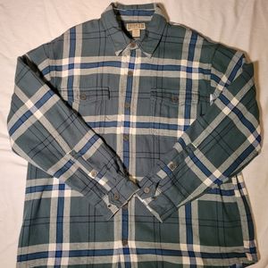XL Duluth Trading Co Fleece lined snap flannel. Good Condition